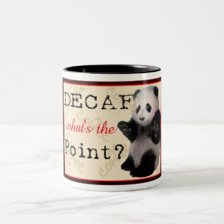 Decaf-Panda-Kaffee Zweifarbige Tasse