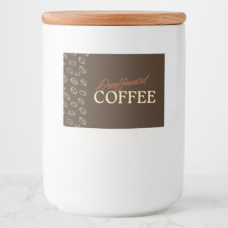 Decaffeinated Coffee Label – Retro Coffee Beans Lebensmitteletikett
