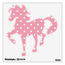 Décal du mur de Cheval de Poche rose Rose