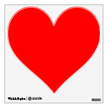 Décal du mur du coeur rouge