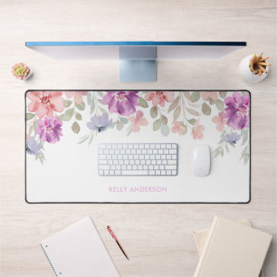 Décalcomanie aquarelle girly à motif floral tropic