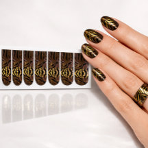 Décalcomanie de Nail Art Minx Zèbre Bronze avec Pa