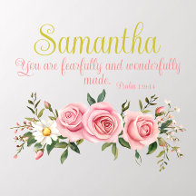 Citation de bénédiction de monogramme floral