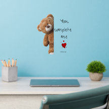 Ours en peluche, Décal mural personnalisé