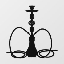 Sticker Shisha Double Hookah Wall Art moderne