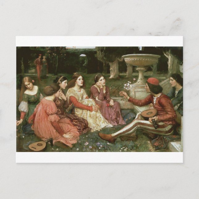 Decameron von John William Waterhouse (1916) Postkarte (Vorderseite)