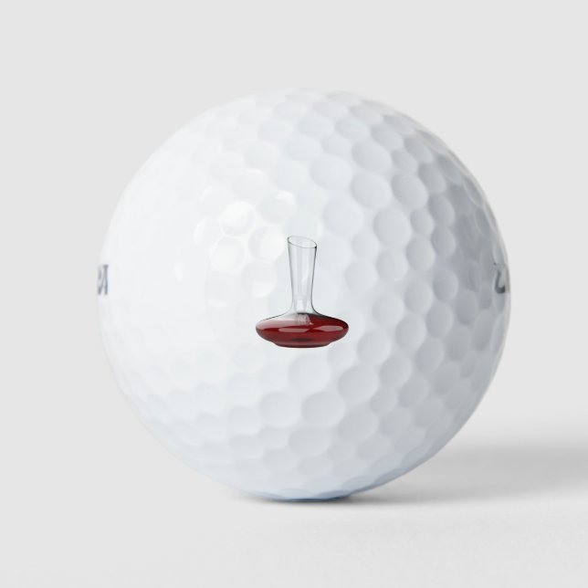 Decanter mit Rotwein Golfball (Vorderseite)