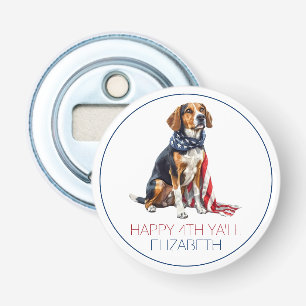 Décapsuleur 4 juillet Patriotic Hound Dog Personnalisé