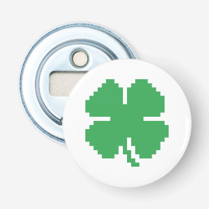 Décapsuleur 8 bits Pixel Lucky Four Leaf Clocher