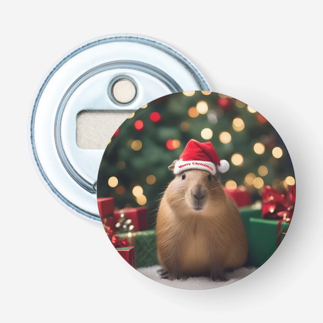 Décapsuleur Adorable Noël Capybara, (Devant)