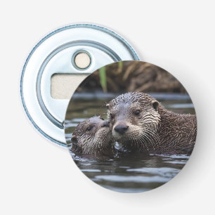 Décapsuleur **"Adrift in Love : Mummy and Baby Otter"**