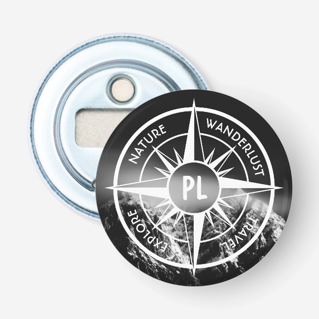 Décapsuleur Aigle de compas monographie montagnes dramatiques (Devant)