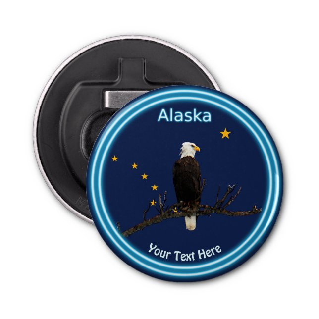 Décapsuleur Aigle Et Drapeau De L'Alaska (Devant)