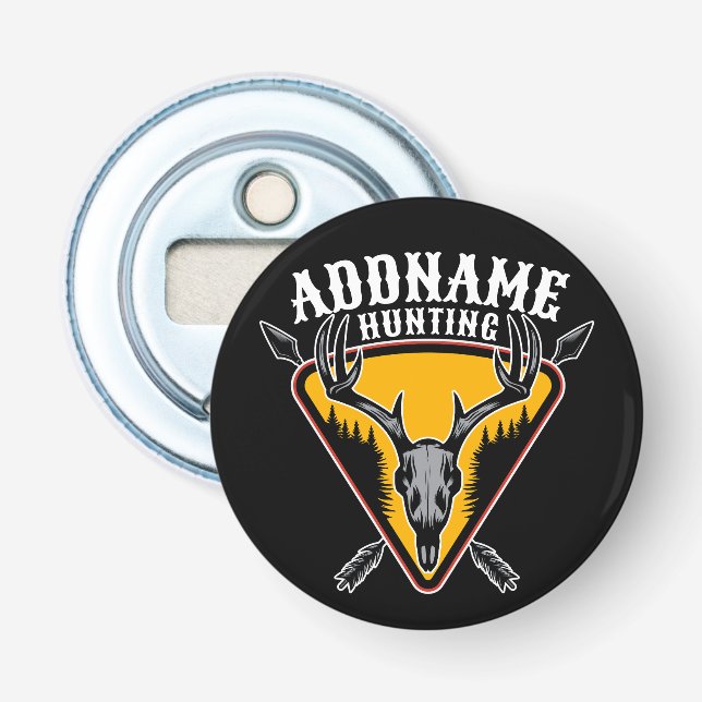 Décapsuleur AJOUTER NOM Hunter Elk Crâne Gros Antlers Chasse a (Devant)