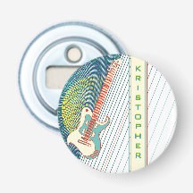 Ajouter un nom Cool moderne blanc & Turquoise Guit