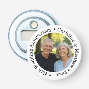 Décapsuleur Ajoutez votre propre photo de couple 45e anniversa