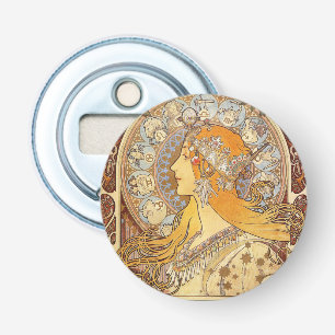 Décapsuleur Alfonse Mucha Zodiac Art nouveau femme