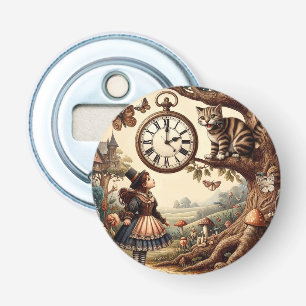 Décapsuleur Alice et Chat du Cheshire : Fantaisie Merveilleuse