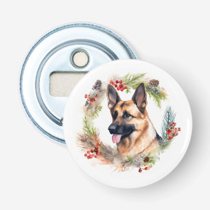 Décapsuleur Allemand Berger Noël Wreath Festive Pup