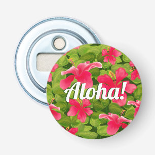 Décapsuleur Aloha ! Hibiscus rose hawaïen