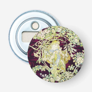 Décapsuleur Alphonse Mucha Femme au marguerite Art nouveau Art