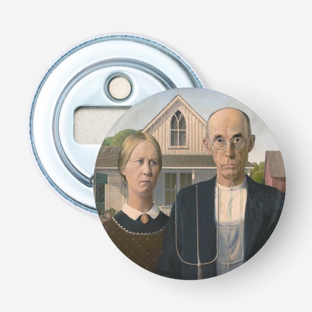 Décapsuleur American Gothic : Vie rurale pauvre paysan (Devant)