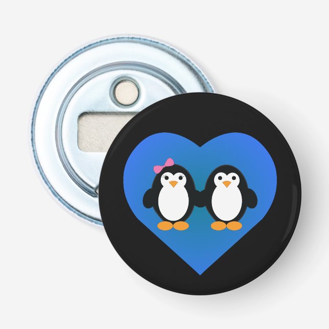 Décapsuleur Amour des pingouins (Devant)