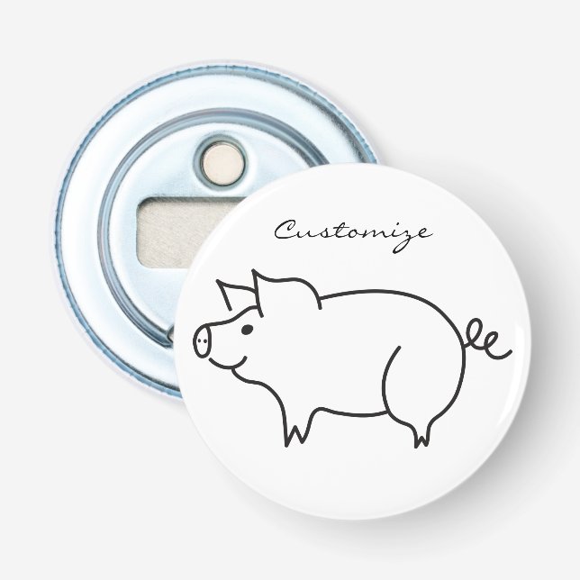 Décapsuleur Amoureux des animaux de porc Thunder_Cove (Devant)