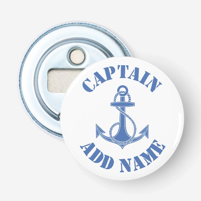 Décapsuleur Ancrage de nom de capitaine personnalisé (Devant)