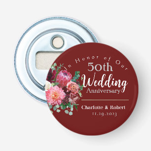 Décapsuleur Anniversaire Mariage personnalisé du 50e couple ro