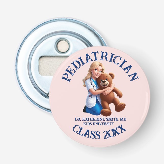 Décapsuleur antistress pediatrician teddy bear kids university (Devant)