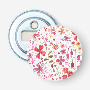 Décapsuleur Aquarelle de fleurs sauvages Floral moderne