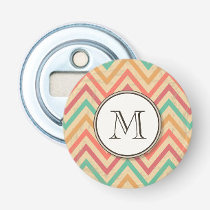 Décapsuleur Arc en ciel Grunge Zigzag Chevron Stripes