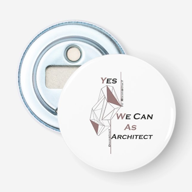 Décapsuleur architecture, design moderne, art géométrique, noi (Devant)