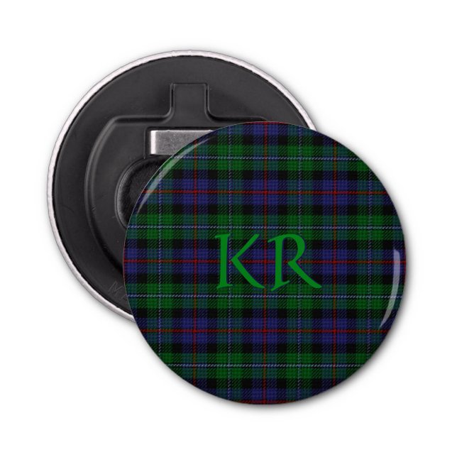 Décapsuleur Argyll District Tartan avec monogramme / initiales (Devant)