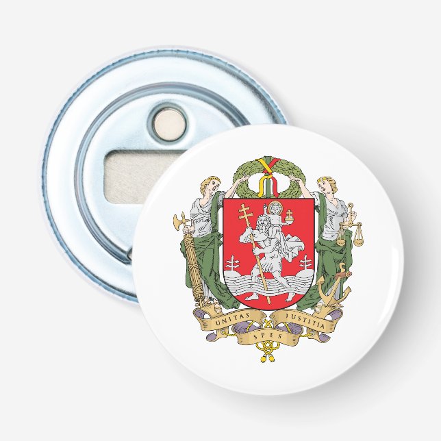 Décapsuleur Armoiries de Vilnius, Lituanie Bottle Opener (Devant)