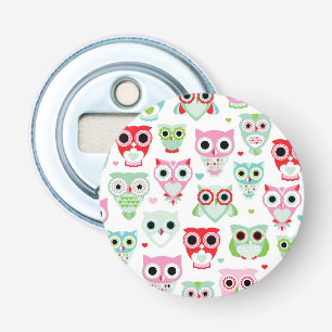 Décapsuleur arrière - plan en pastel de hibou de couleur de