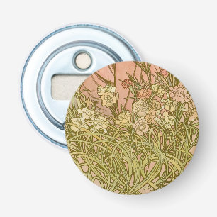 Décapsuleur Art Nouveau Alphonse Mucha Fleurs de carnation flo