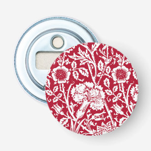 Décapsuleur Art Nouveau Carnation Damask, rouge et blanc