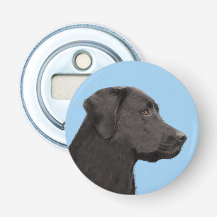 Décapsuleur Art original de chien de peintre noir de Labrador