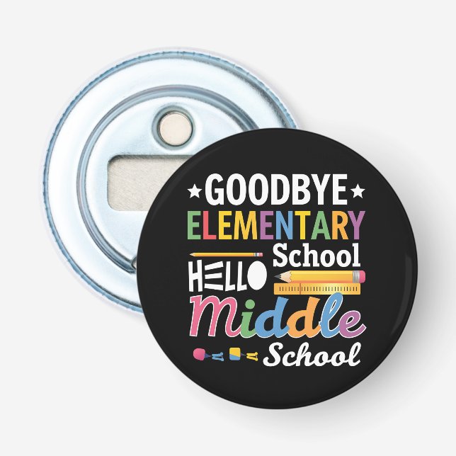 Décapsuleur Au revoir école primaire Bonjour collège (Devant)