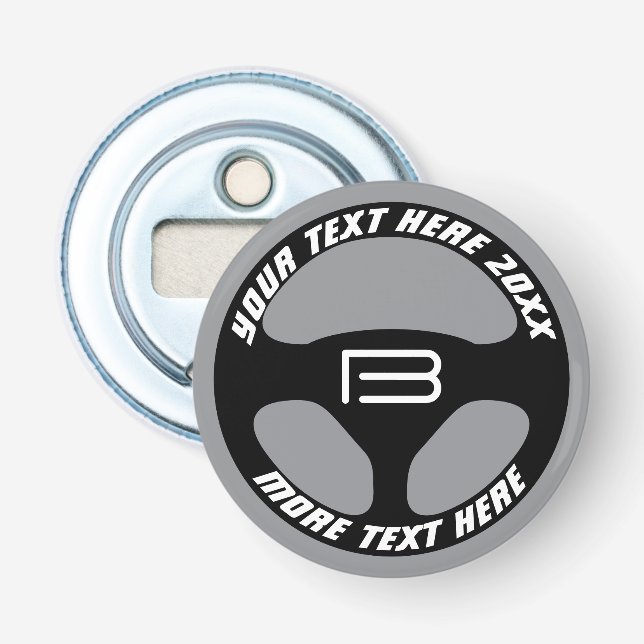 Décapsuleur Auto steering wheel opener gift for car lover (Devant)