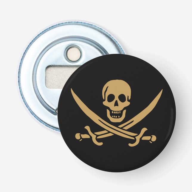 Décapsuleur Aztec Gold Crâne et cutlass Pirate Calico Jack (Devant)