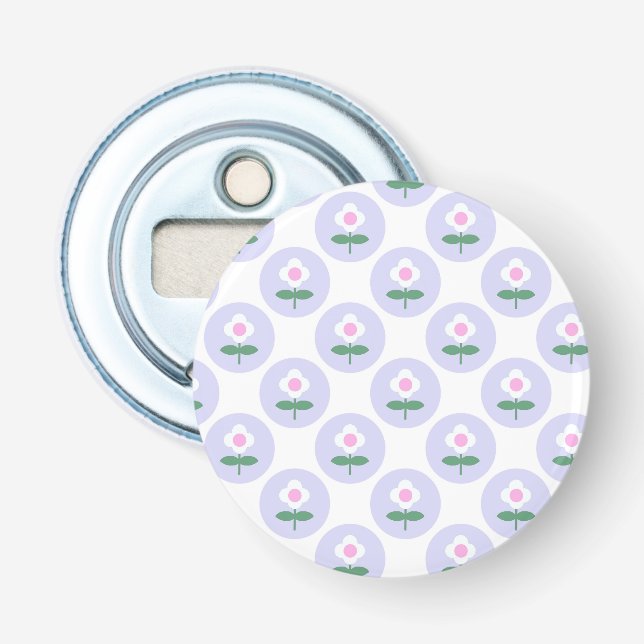 Décapsuleur Baby shower de fleurs mauve de marguerite en fleur (Devant)