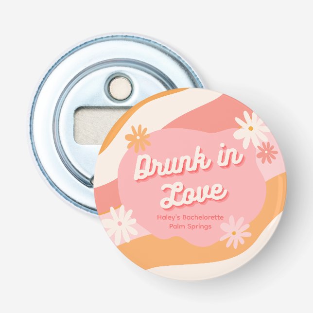Décapsuleur Bachelorette Party Retro Pink Bottle Ouverteur (Devant)