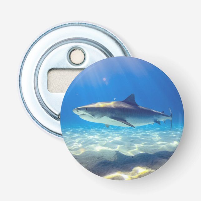 Décapsuleur Baignade de requins Eau bleu de l'océan (Devant)