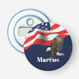 Décapsuleur Bald Eagle sur le drapeau américain