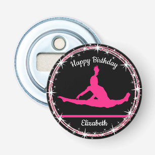 Décapsuleur Bars de gymnastique Anniversaire en rose et noir