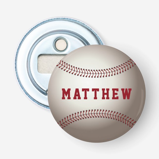Décapsuleur Baseball Sports Nom personnalisé Imprimer (Devant)