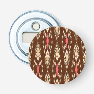 Décapsuleur Batik tribal - Brown, Tan et Coral